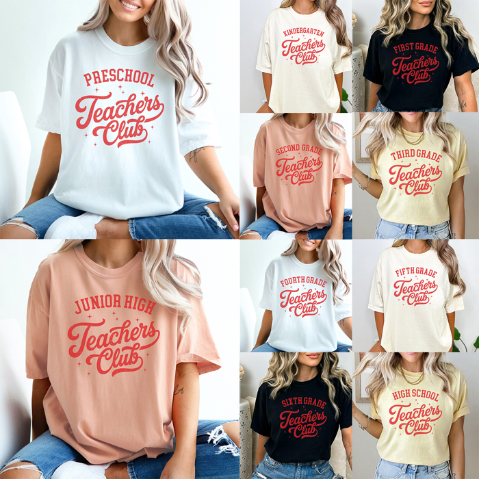 Teacher Club Grades Graphic Tee, Cute Teacher Shirt, Back to School Teacher, Teacher Appreciation, Comfort Colors