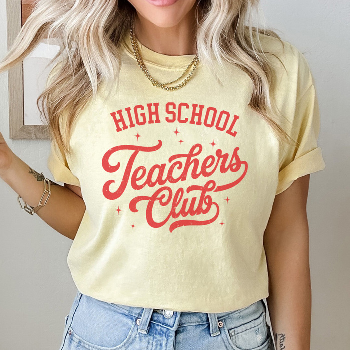 Teacher Club Grades Graphic Tee, Cute Teacher Shirt, Back to School Teacher, Teacher Appreciation, Comfort Colors