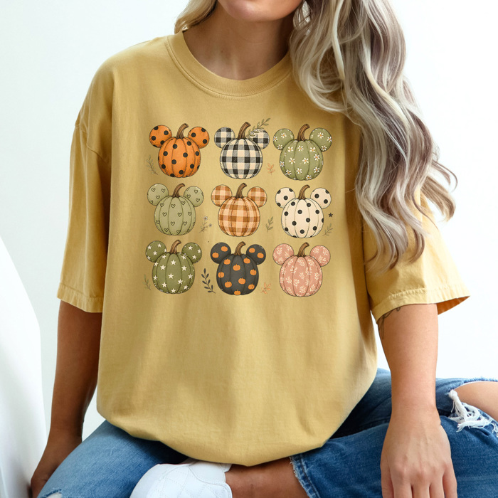 Autumn Mouse Pumpkins Graphic Tee, Vacation Shirt, Theme Park Mouse Shirt, Boo Bash Tee, Fall Graphic Tee