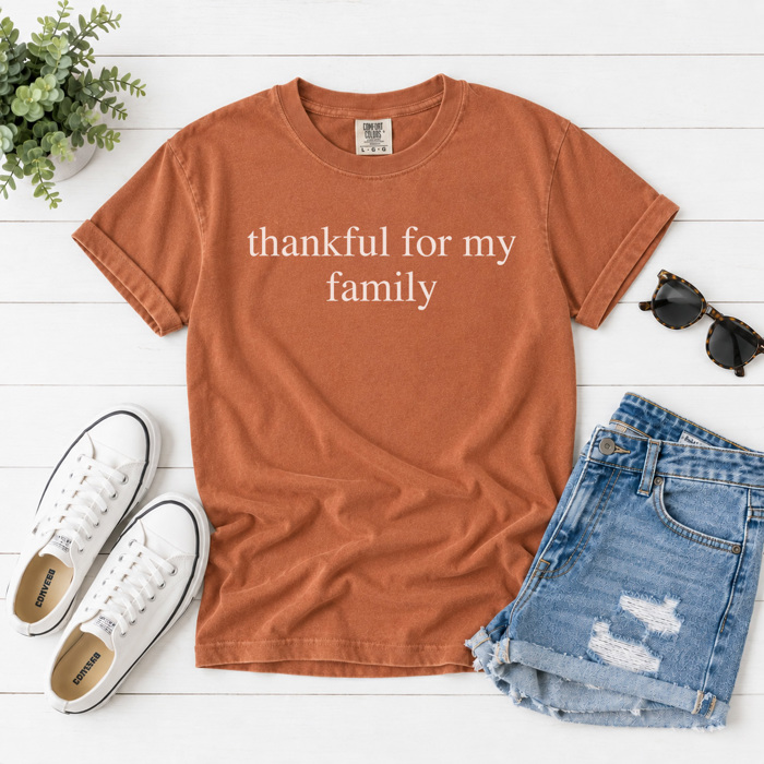 Thankful For My Graphic Tee, Thanksgiving Shirt, Thankful Graphic Tee, Grateful Shirt, Comfort Colors, Unisex Tee