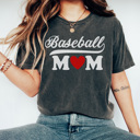 XXL Pepper Trendy Baseball Mom Heart Graphic Tee, Baseball Mom Shirt, Game Day Tee, Cute Baseball Mom, Comfort Colors