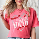 XXL Watermelon Baseball Mom Faux Sparkle Graphic Tee, Baseball Mom Shirt, Game Day Tee, Cute Baseball Mom, Comfort Colors