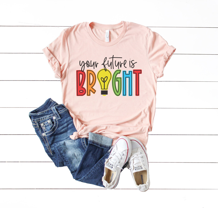 Bright Teacher Day Graphic Tee, Teacher Shirt, Back to School Shirt, First Day of School Tee