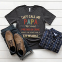 Small Charcoal Partner in Crime Papa Graphic Tee, Father's Day Shirt, Grandpa Tee, Gift for Dad, Papa Shirt