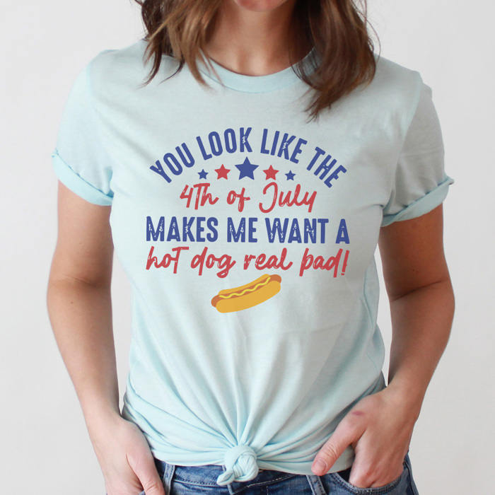 Fourth of July Hot Dog Graphic Tee, 4th of July Shirt, Movie Shirt, Fourth of July Tshirt