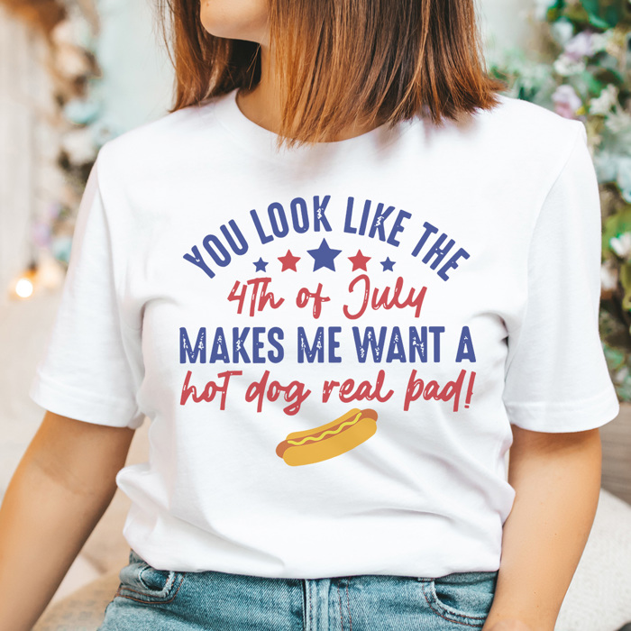 Fourth of July Hot Dog Graphic Tee, 4th of July Shirt, Movie Shirt, Fourth of July Tshirt