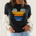 Large Black Colorful Mouse Graphic Tee, Theme Park Shirt, Boy Mouse Shirt, Family Vacation Tee