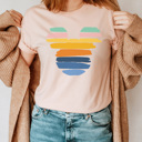 Small Peach Colorful Mouse Graphic Tee, Theme Park Shirt, Boy Mouse Shirt, Family Vacation Tee