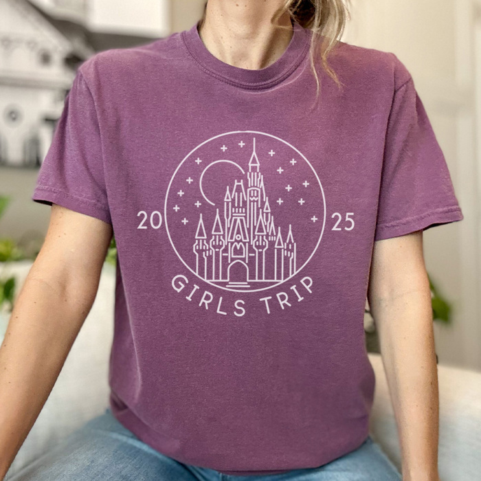 2025 Theme Park Girl's Trip Graphic Tee, Girl's Trip Shirts, Matching Tees, Mouse Graphic Tee