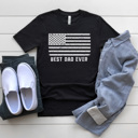 Black XL Father's Day Flag Graphic Tee, Best Dad Shirt, Best Papa Shirt, Father's Day Gift, Dad Tee
