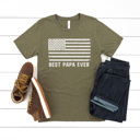Olivd Small Father's Day Flag Graphic Tee, Best Dad Shirt, Best Papa Shirt, Father's Day Gift, Dad Tee