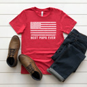  Father's Day Flag Graphic Tee, Best Dad Shirt, Best Papa Shirt, Father's Day Gift, Dad Tee