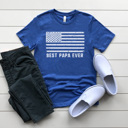  Father's Day Flag Graphic Tee, Best Dad Shirt, Best Papa Shirt, Father's Day Gift, Dad Tee