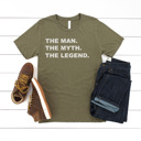 XL Olive Man Myth Legend Graphic Tee, Father's Day Shirt, Gift for Dad