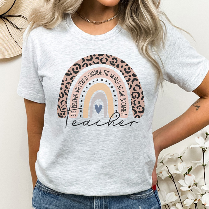 She Believed Teacher Graphic Tee, Back to School, Teacher Appreciation, Teacher Shirt