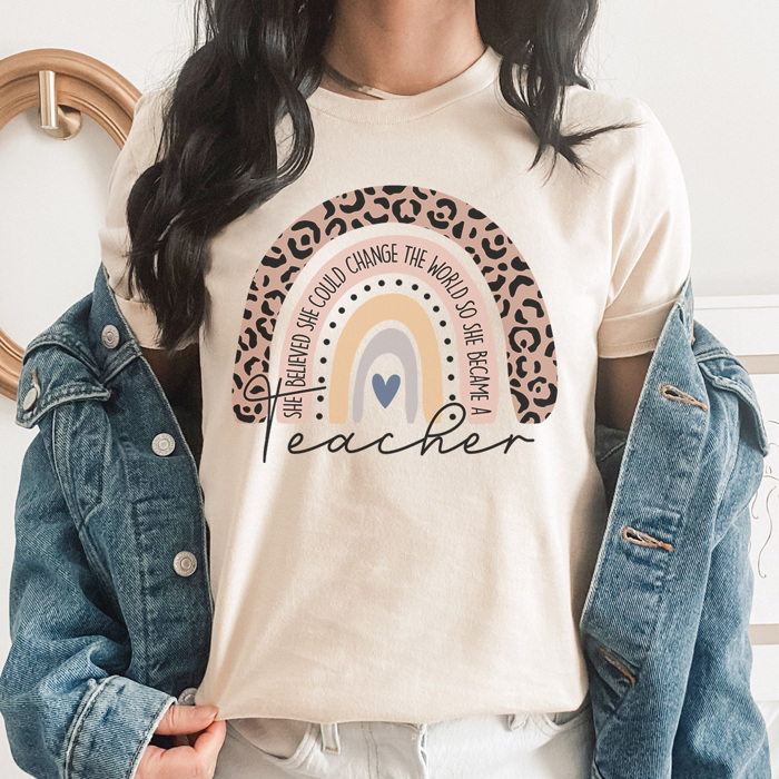 She Believed Teacher Graphic Tee, Back to School, Teacher Appreciation, Teacher Shirt