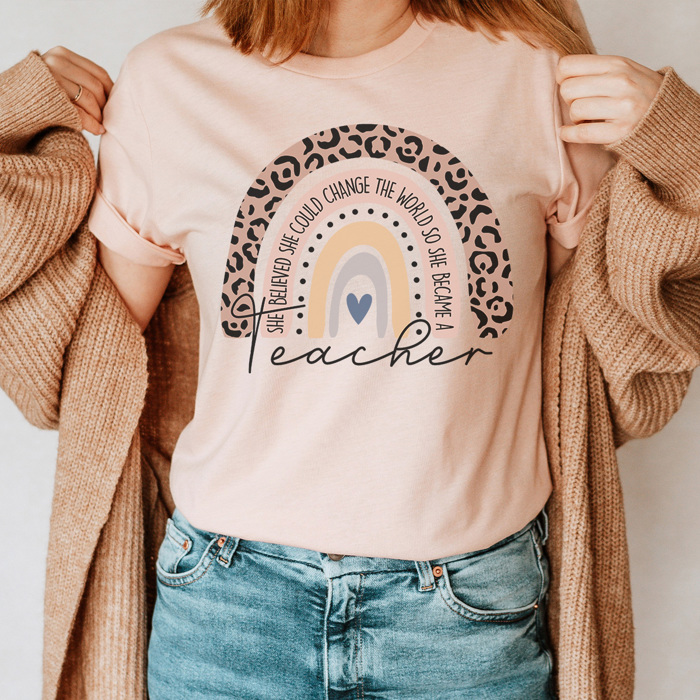 She Believed Teacher Graphic Tee, Back to School, Teacher Appreciation, Teacher Shirt