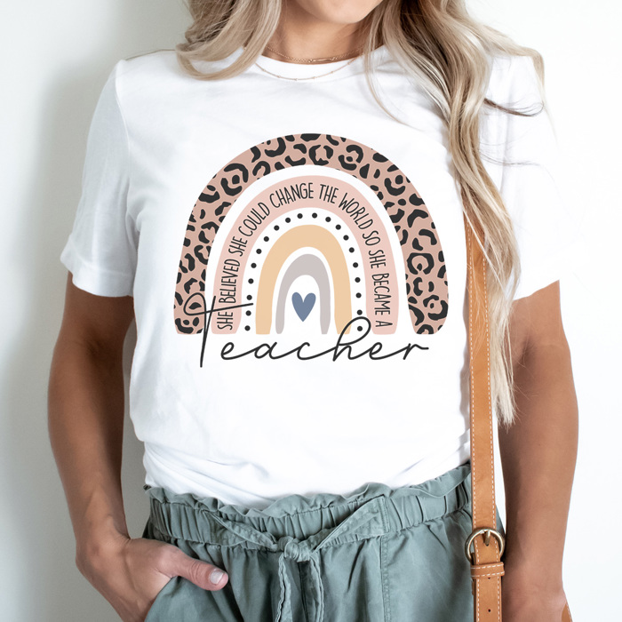 She Believed Teacher Graphic Tee, Back to School, Teacher Appreciation, Teacher Shirt