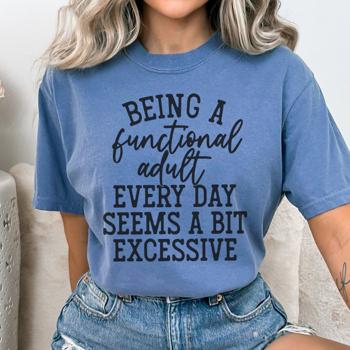 Functional Adult Graphic Tee, Funny Adult Graphic Tee, Sarcastic Graphic Tee, Adulting Tee