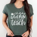  Oh What Fun It Is To Teach Graphic Tee, Teacher Christmas Shirt, Librarian Shirt, Teacher Tee, Holiday Graphic Tee