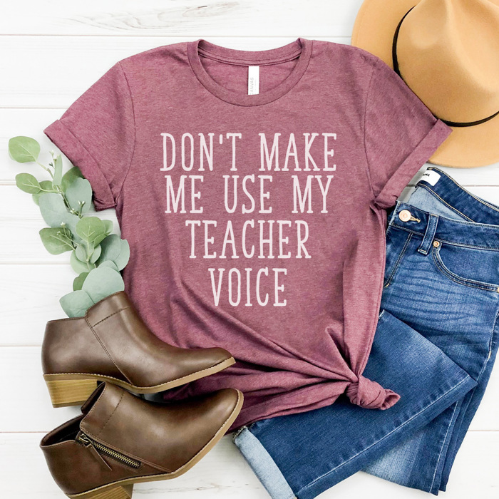 Teacher Voice Graphic Tee, Funny Teacher Graphic Tee, Back to School Shirt, Teacher Humor
