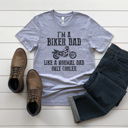 Medium Athletic Heather Biker Dad Graphic Tee, Not A Regular Dad, Cool Dad Shirt, Father's Day Shirt, Gift for Dad
