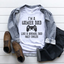 XL White Gamer Dad Graphic Tee, Not A Regular Dad, Cool Dad Shirt, Father's Day Shirt, Gift for Dad