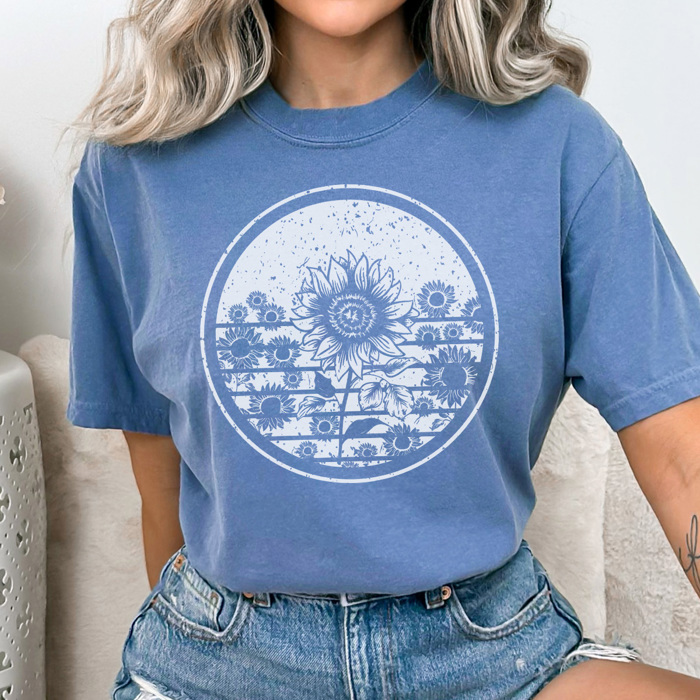 Boho Sunflower Graphic Tee, Boho Shirt, Summer Graphic Tee, Every Day Tshirt