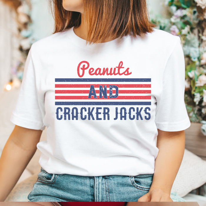 Peanuts and Cracker Jacks Graphic Tee, Baseball Graphic Tee, Baseball Mom Shirt, Game Day Tee