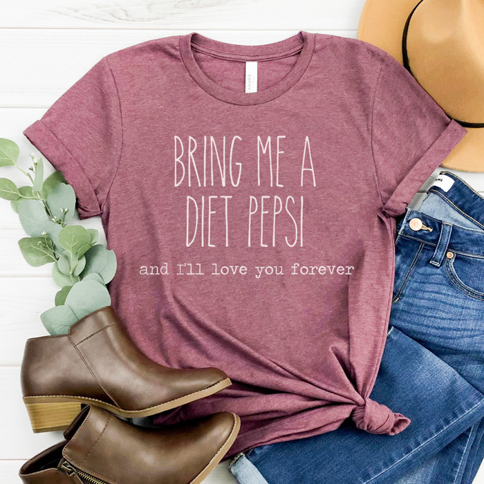 Bring Me A Diet Pepsi Graphic Tee, Diet Pepsi Shirt, Pepsi Graphic Tee, Caffeine Lover Shirt, Gift for Friend