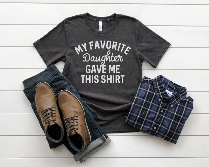 Favorite Daughter Graphic Tee, Father's Day Shirt, Gift for Dad, Funny Graphic Tee