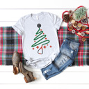 XXL Athletic Heather Christmas Nurse Graphic Tee, Christmas Medical Shirt, CNA shirt, Christmas Gift Tee, Stethoscope Tee