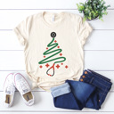 XL Cream Christmas Nurse Graphic Tee, Christmas Medical Shirt, CNA shirt, Christmas Gift Tee, Stethoscope Tee