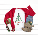 XXL White Christmas Nurse Graphic Tee, Christmas Medical Shirt, CNA shirt, Christmas Gift Tee, Stethoscope Tee