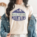 XL Cream Made for the Mountains Graphic Tee, Camping Shirt, Outdoor Shirt, Summer Tshirt, Unisex Tee