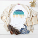 XL White Retro Pines Graphic Tee, Camping Shirt, Outdoor Shirt, Summer Tshirt, Unisex Tee