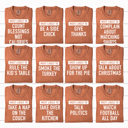 Small Yam Most Likely Thanksgiving Graphic Tee, Funny Thanksgiving Shirt, Turkey Day, Matching Family Tees