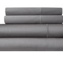 King Charcoal Bibb Home 1000TC Egyptian Cotton Rich 4-Piece Sheet Set