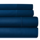 Queen Denim Bibb Home 1000TC Egyptian Cotton Rich 4-Piece Sheet Set
