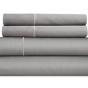 Queen Silver Bibb Home 1000TC Egyptian Cotton Rich 4-Piece Sheet Set