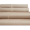 Queen Taupe Bibb Home 1000TC Egyptian Cotton Rich 4-Piece Sheet Set