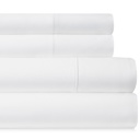 Queen White Bibb Home 1000TC Egyptian Cotton Rich 4-Piece Sheet Set