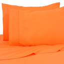 Queen Bright Orange Premier Colorful Bright 4 pc Microfiber Sheet Sets