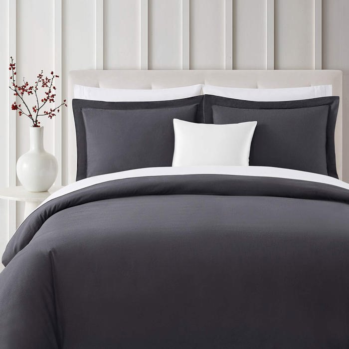 Bibb Home 3-Piece Heavyweight Flannel Duvet Cover Set