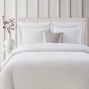 Full/Double White Bibb Home 3-Piece Heavyweight Flannel Duvet Cover Set