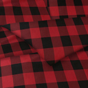 King Red Check Bibb Home 3-Piece Heavyweight Flannel Duvet Cover Set