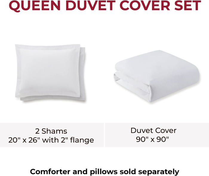 Bibb Home 3-Piece Heavyweight Flannel Duvet Cover Set