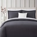 Twin Grey Bibb Home 3-Piece Heavyweight Flannel Duvet Cover Set
