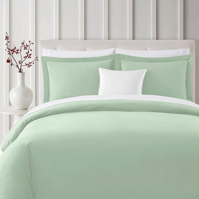 Bibb Home 3-Piece Heavyweight Flannel Duvet Cover Set