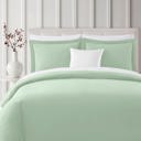 Twin Sage Bibb Home 3-Piece Heavyweight Flannel Duvet Cover Set